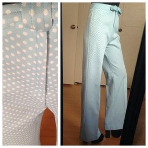 👼baby blue dots high waist buggy pants
